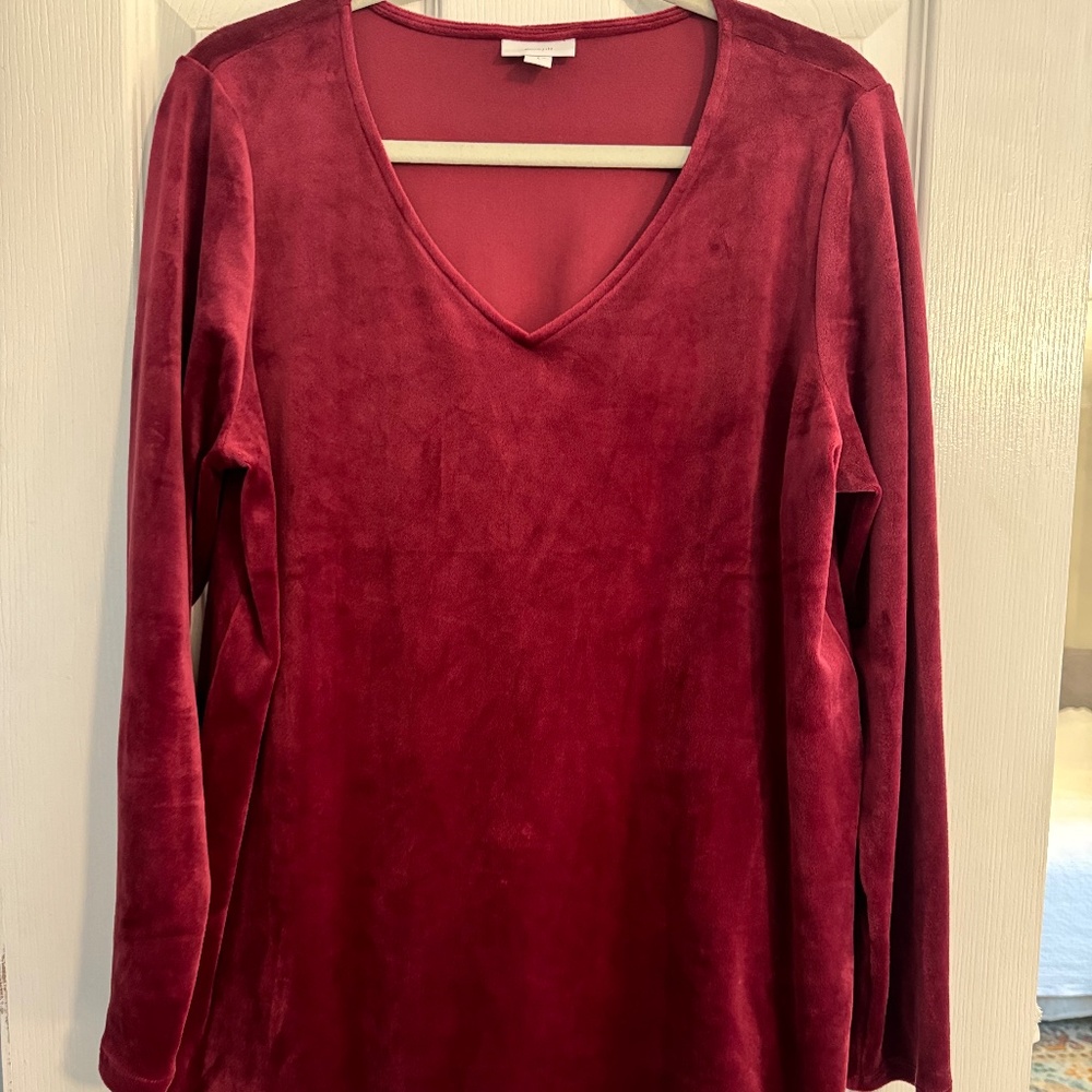 Pure Jill tunic velvet top size Large